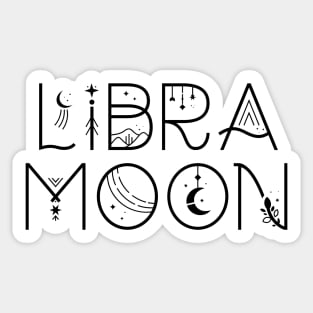 Libra moon sign celestial typography Sticker